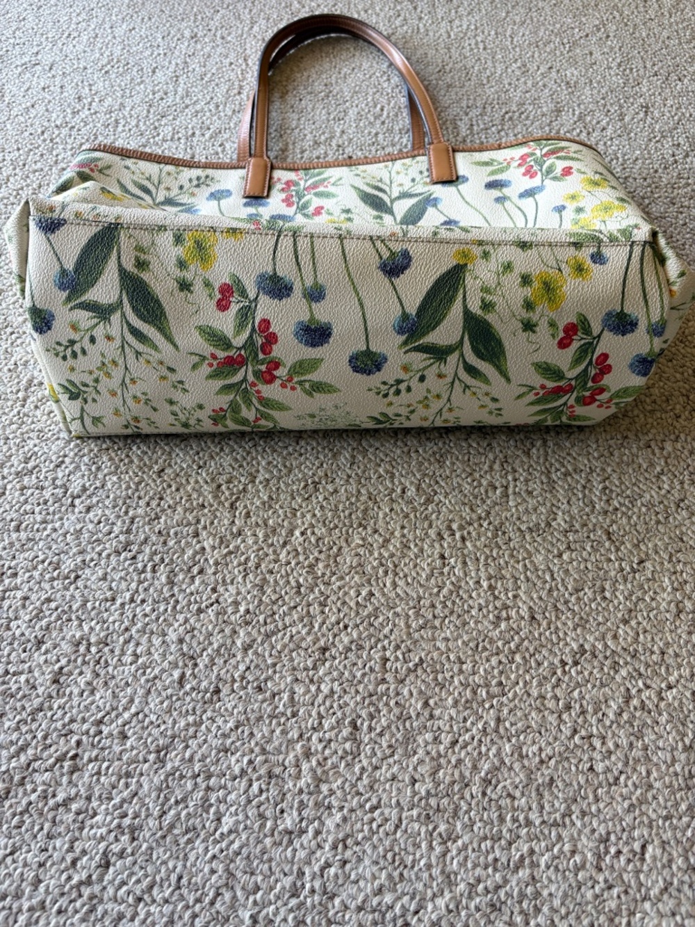Tory Burch Kerrington Floral Botanical Print Tote Bag w Dust Bag Chic - Picture 8 of 15